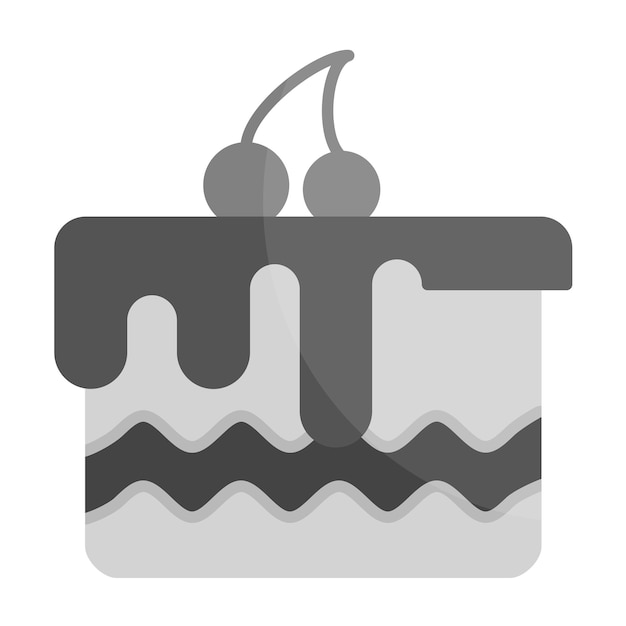 Imagen vectorial de icono de pastel de chocolate Se puede usar para dulces y caramelos