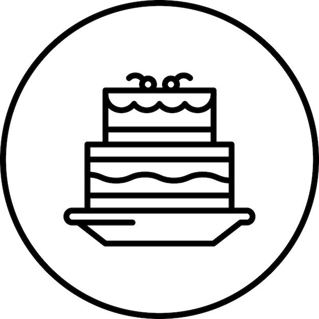 Imagen vectorial del icono del pastel de crema Se puede usar para Bar