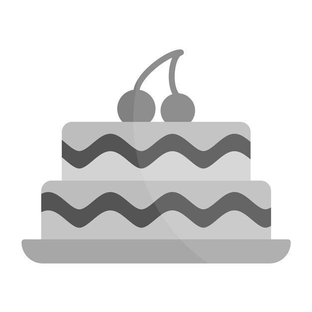 Imagen vectorial de icono de pastel de dos capas se puede usar para dulces y caramelos