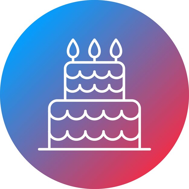 Imagen vectorial del icono del pastel Se puede usar para fiestas y celebraciones