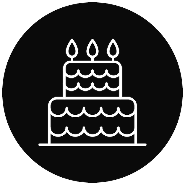 Imagen vectorial del icono del pastel Se puede usar para fiestas y celebraciones