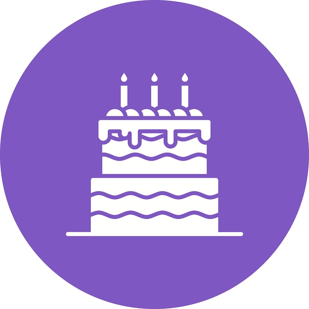 Imagen vectorial del icono del pastel Se puede usar para la panadería