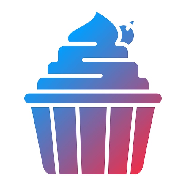 Imagen vectorial del icono del pastel puede usarse para la panadería