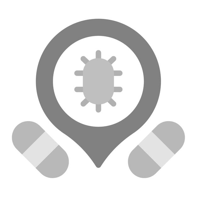 Imagen vectorial del icono de las pastillas antibióticas Se puede utilizar para enfermedades infecciosas