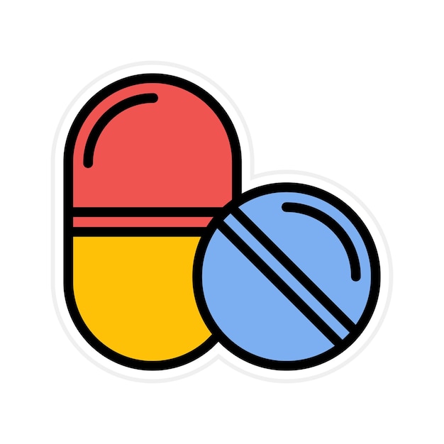 Imagen vectorial del icono de las pastillas Se puede utilizar para la nutrición