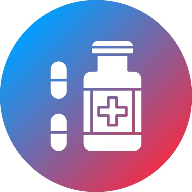 La imagen vectorial del icono de las pastillas se puede utilizar para la química