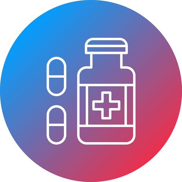 La imagen vectorial del icono de las pastillas se puede utilizar para la química