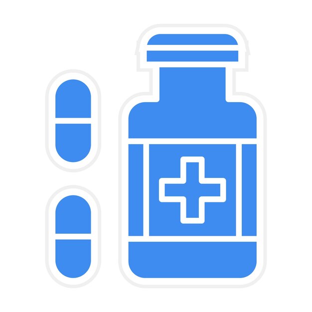 La imagen vectorial del icono de las pastillas se puede utilizar para la química