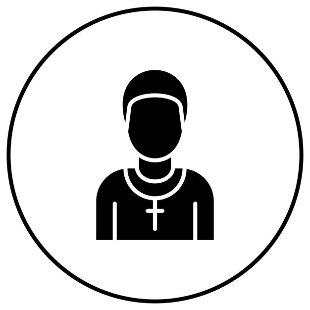 La imagen vectorial del icono del pastor se puede usar para bodas