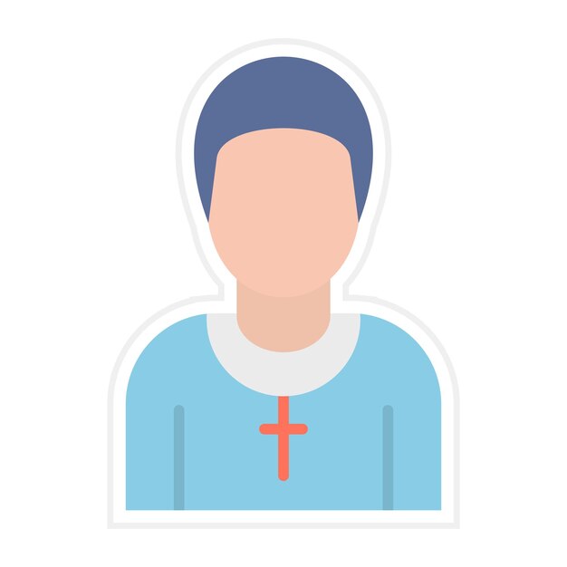 La imagen vectorial del icono del pastor se puede usar para bodas