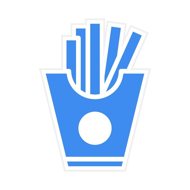 Imagen vectorial del icono de las patatas fritas Se puede usar para Bar