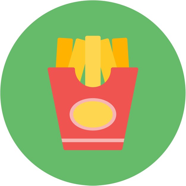 Imagen vectorial del icono de las patatas fritas Se puede utilizar para la nutrición