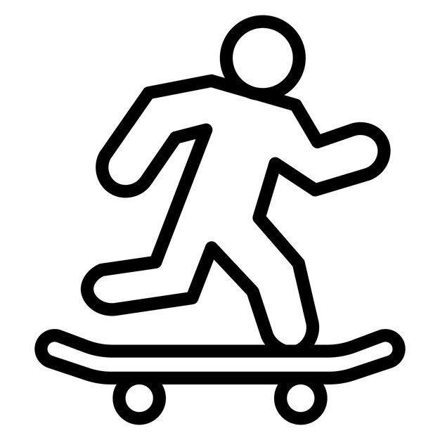Imagen vectorial del icono del patinador Se puede usar para las tribus urbanas