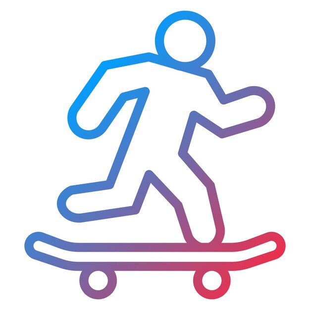Imagen vectorial del icono del patinador Se puede usar para las tribus urbanas