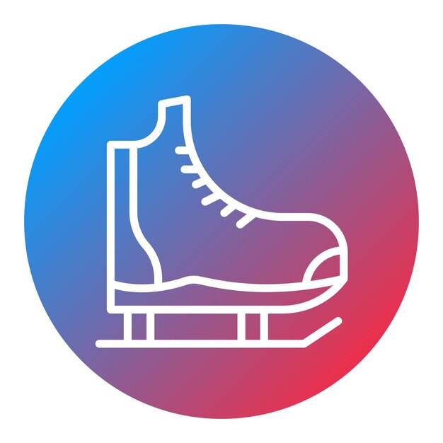 La imagen vectorial del icono de los patines de hielo se puede utilizar para la diversión al aire libre
