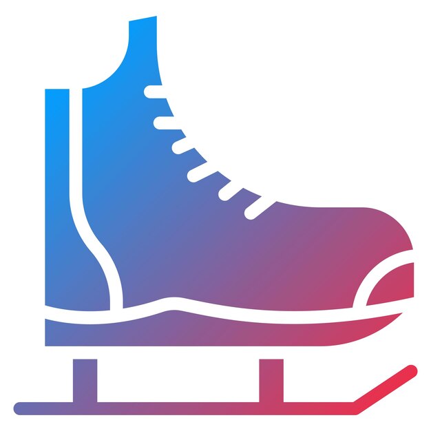 La imagen vectorial del icono de los patines de hielo se puede utilizar para la diversión al aire libre