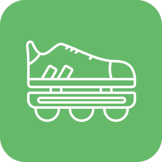 Imagen vectorial del icono de los patines se puede usar para el hockey