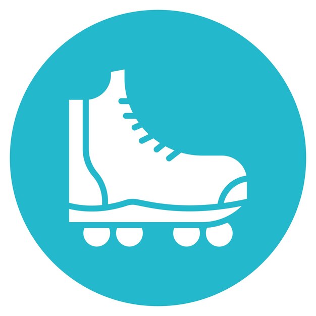 Imagen vectorial del icono de patines de rodillos Se puede usar para diversión al aire libre
