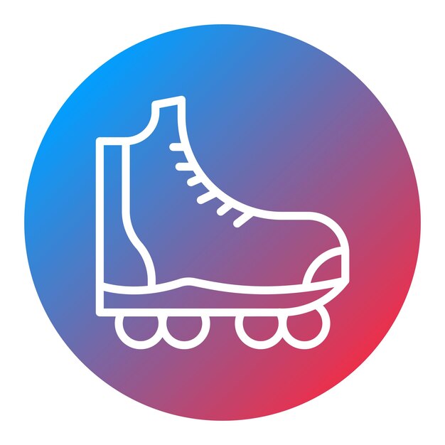 Imagen vectorial del icono de patines de rodillos Se puede usar para diversión al aire libre