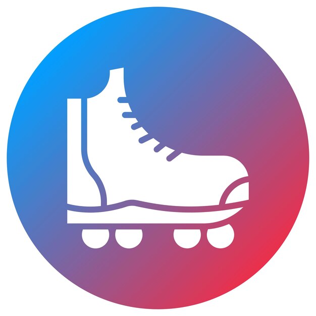Imagen vectorial del icono de patines de rodillos Se puede usar para diversión al aire libre
