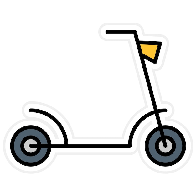 Imagen vectorial del icono de la patineta de patinaje Se puede utilizar para el transporte
