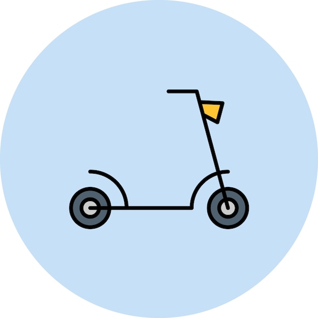 Imagen vectorial del icono de la patineta de patinaje Se puede utilizar para el transporte