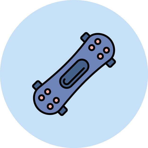 Imagen vectorial de icono de patineta Se puede usar para deportes