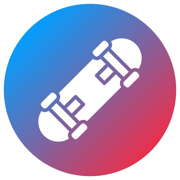 Imagen vectorial de icono de patineta Se puede usar para diversión al aire libre