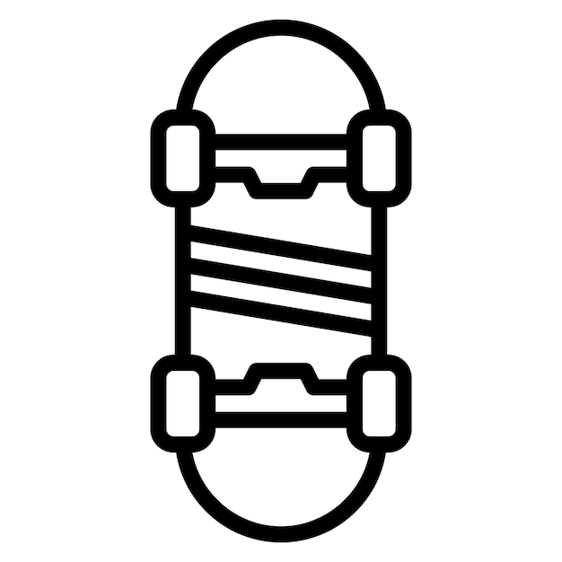 Imagen vectorial de icono de patineta Se puede usar para equipos deportivos