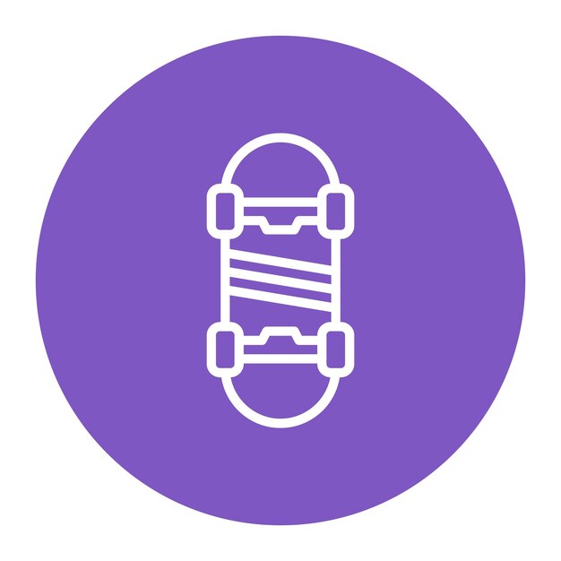 Imagen vectorial de icono de patineta Se puede usar para equipos deportivos