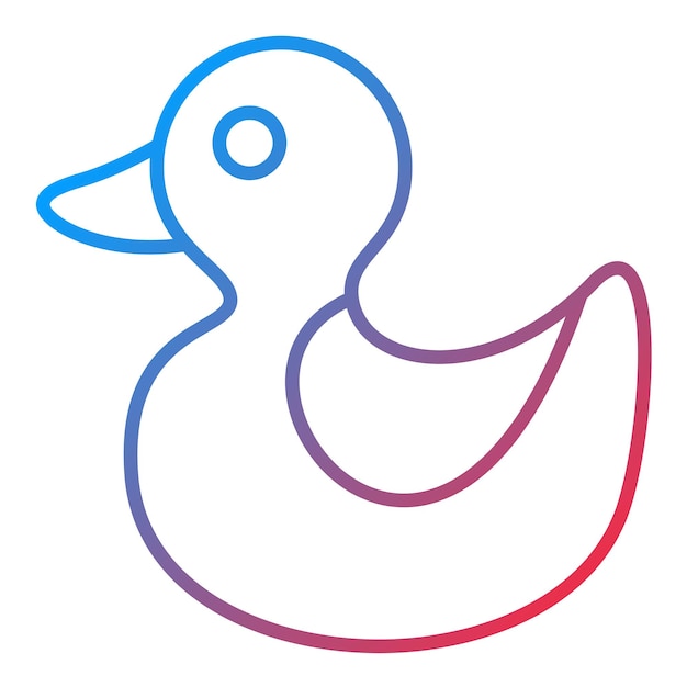 Imagen vectorial del icono del pato de goma Se puede usar para Baby