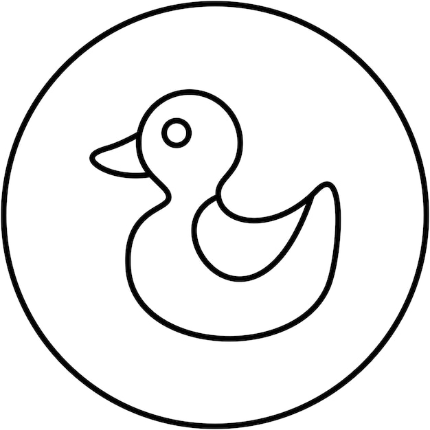 Imagen vectorial del icono del pato de goma Se puede usar para Baby