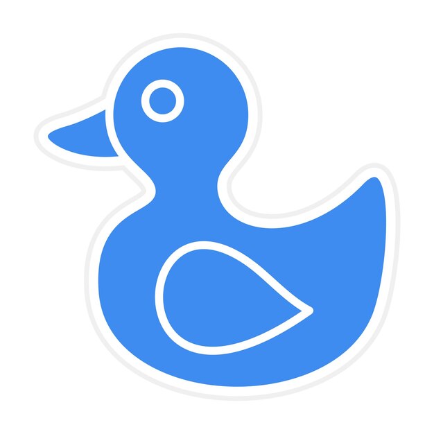 Imagen vectorial del icono del pato de goma Se puede utilizar para juguetes infantiles