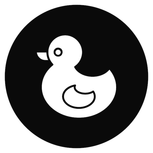 Imagen vectorial de icono de pato de juguete Se puede usar para el jardín de infantes