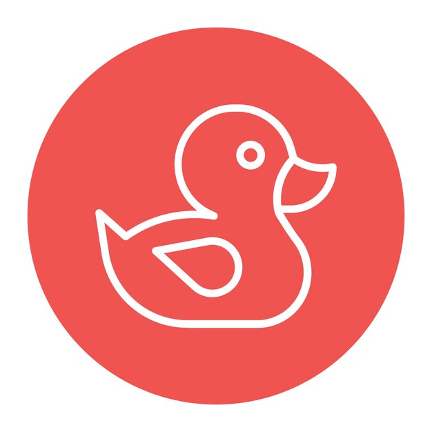 La imagen vectorial del icono del pato se puede usar para la ducha de bebé