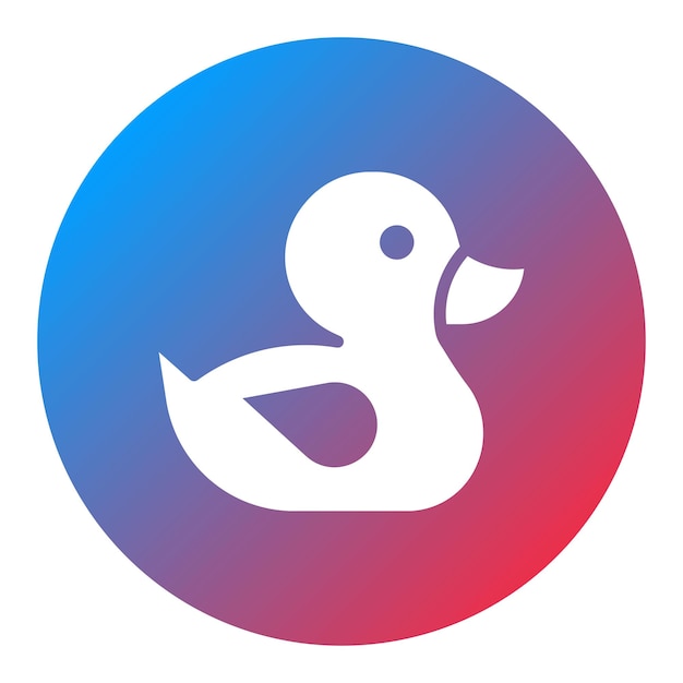 La imagen vectorial del icono del pato se puede usar para la ducha de bebé
