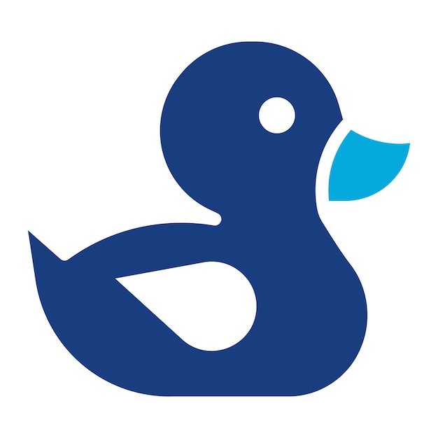 La imagen vectorial del icono del pato se puede usar para la ducha de bebé