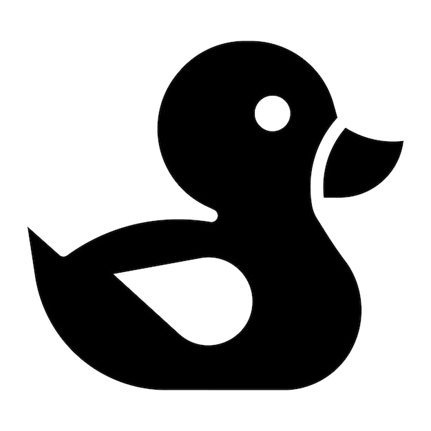 La imagen vectorial del icono del pato se puede usar para la ducha de bebé
