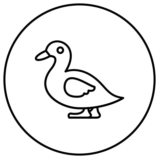 La imagen vectorial del icono del pato se puede usar para Village