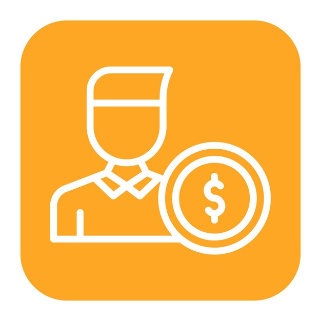 Imagen vectorial del icono del patrocinador Se puede utilizar para crowdfunding