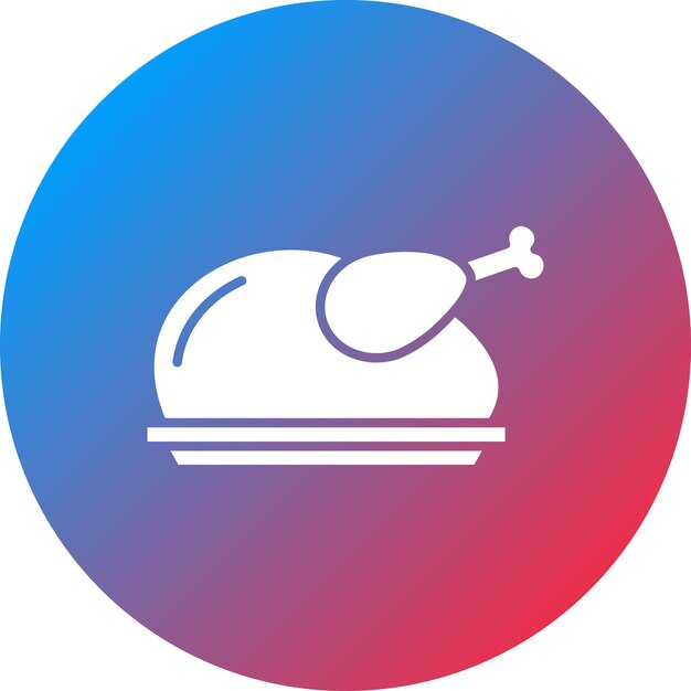 Imagen vectorial de icono de pavo Se puede usar para fiestas y celebraciones
