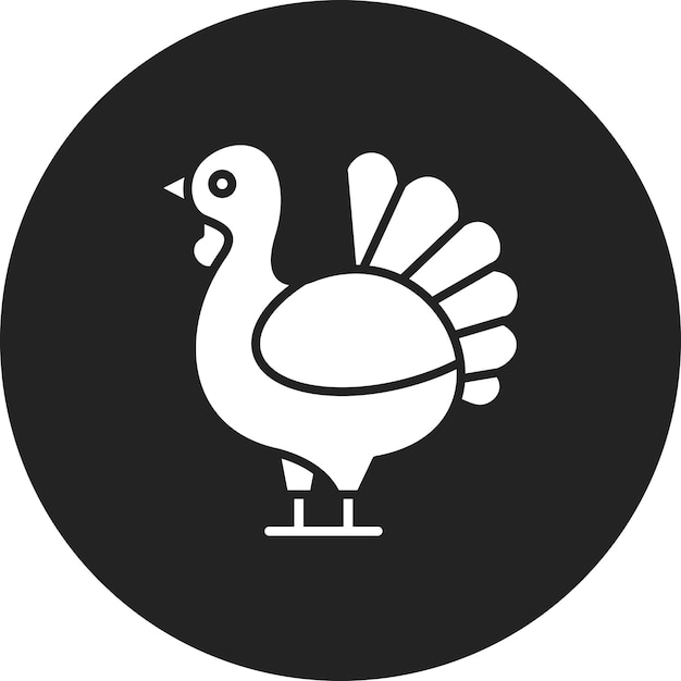 Imagen vectorial de icono de pavo Se puede utilizar para la agricultura y la jardinería