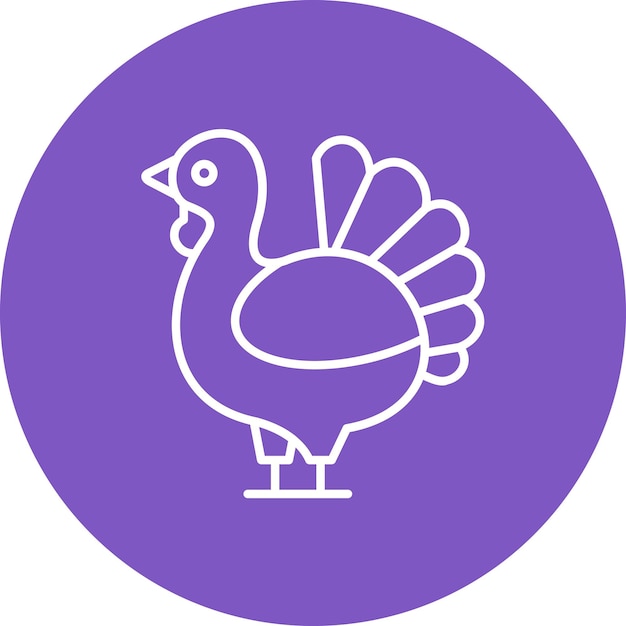 Vector imagen vectorial de icono de pavo se puede utilizar para la agricultura y la jardinería