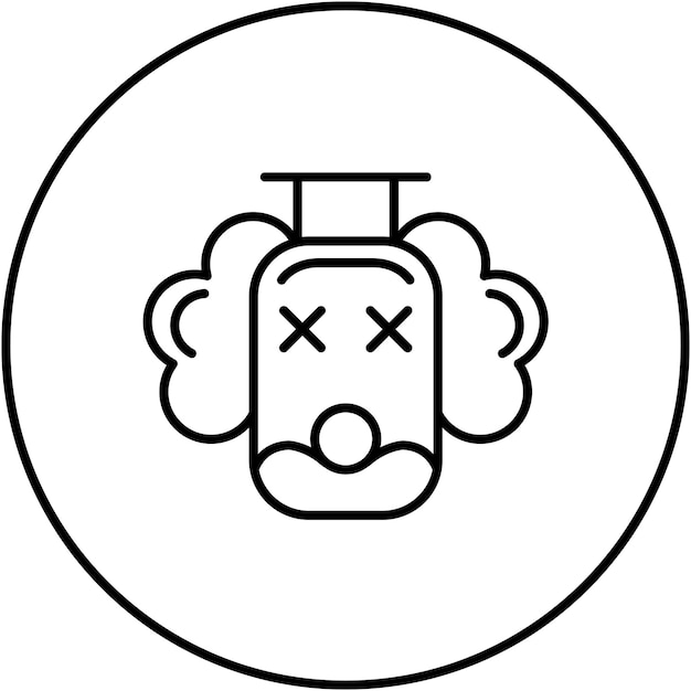 Imagen vectorial del icono del payaso Se puede usar para Halloween