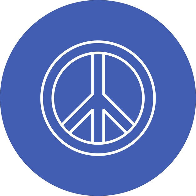 La imagen vectorial del icono de la paz se puede utilizar para la pesca