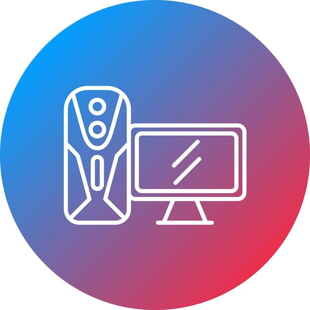 Imagen vectorial de icono de PC para juegos Se puede usar para juegos en línea