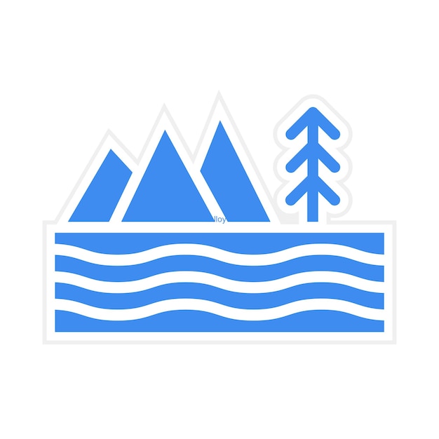 Imagen vectorial del icono de Pebble Beach Se puede usar para Beach Resort
