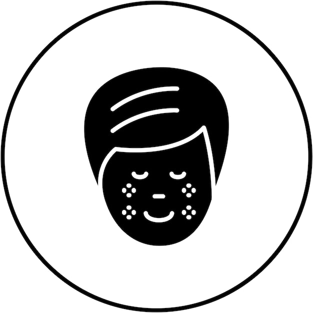 Imagen vectorial del icono de las pecas Se puede utilizar para el cuidado de la piel