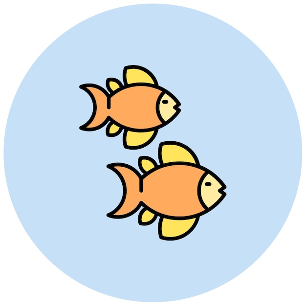 La imagen vectorial del icono de los peces se puede utilizar para Coastline