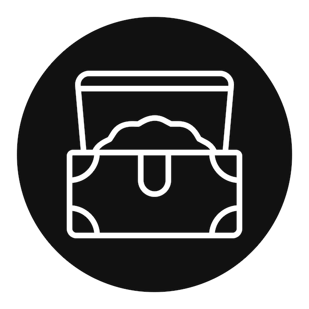 Imagen vectorial del icono del pecho Se puede usar para Fairytale